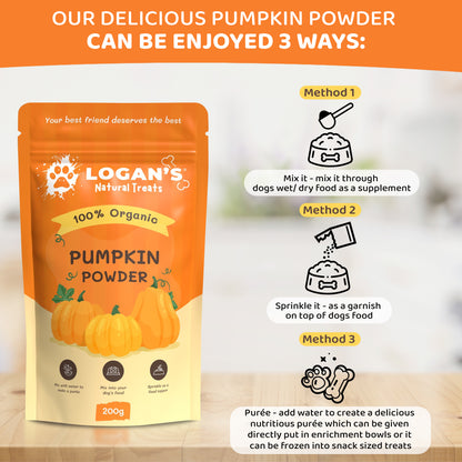 Organic Pumpkin Powder | Pet Pumpkin Powder | Logan’s Natural Treats