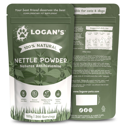 Nettle Powder – Natural Antihistamine for Dogs & Cats
