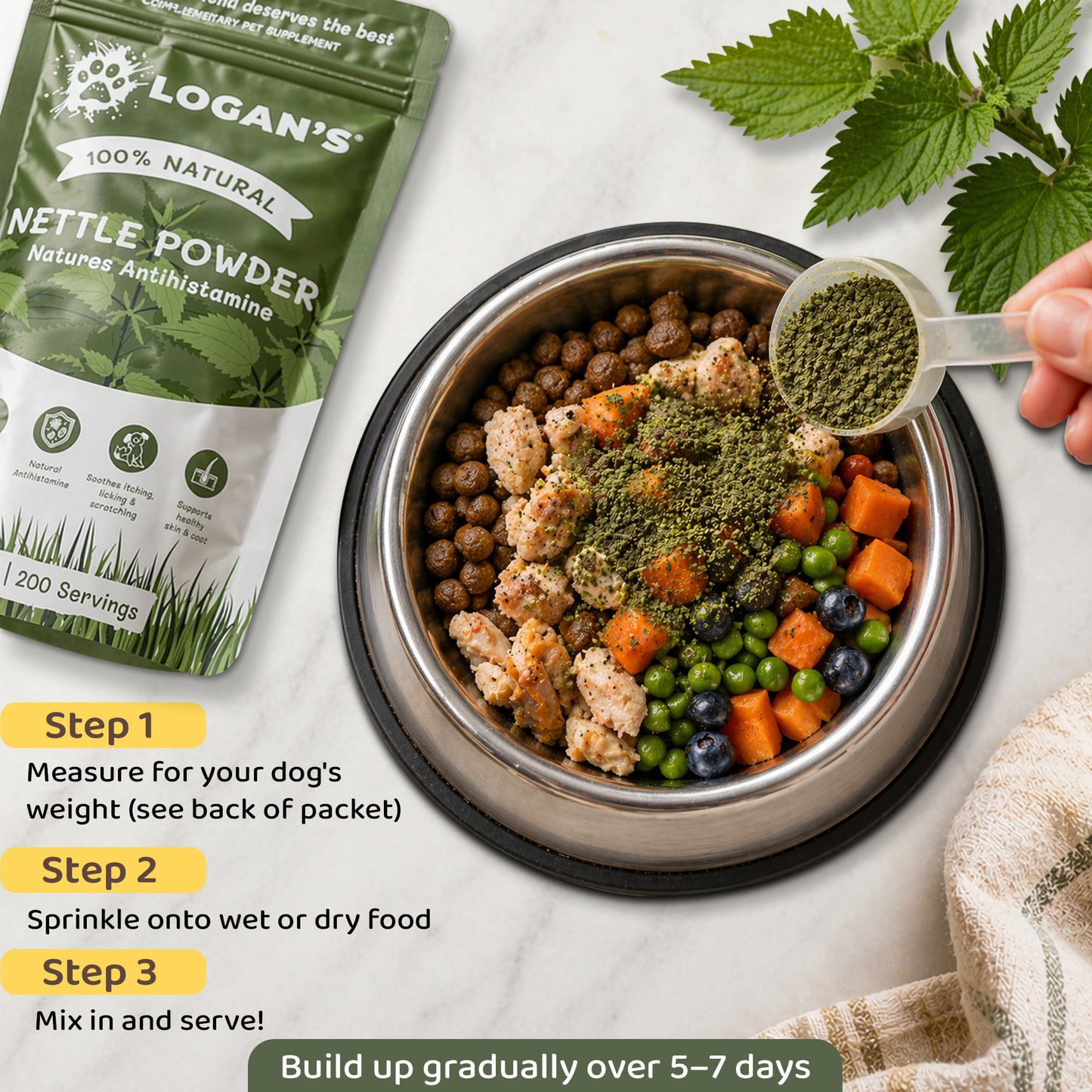 Nettle Powder – Natural Antihistamine for Dogs & Cats