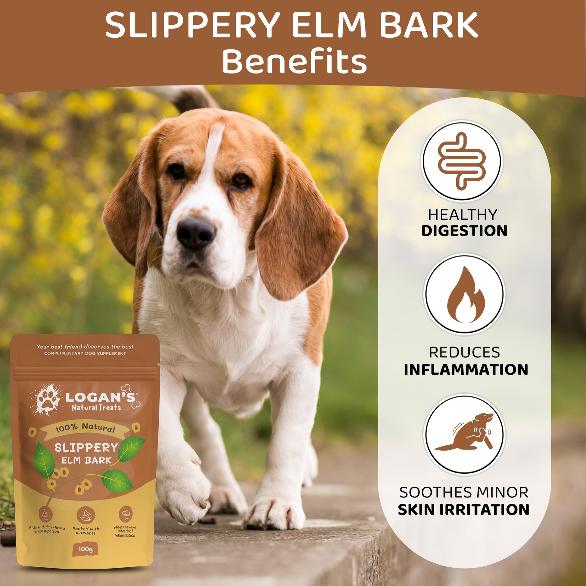 Logan's Slippery Elm Bark | Slippery Elm Bark | Logan’s Natural Treats