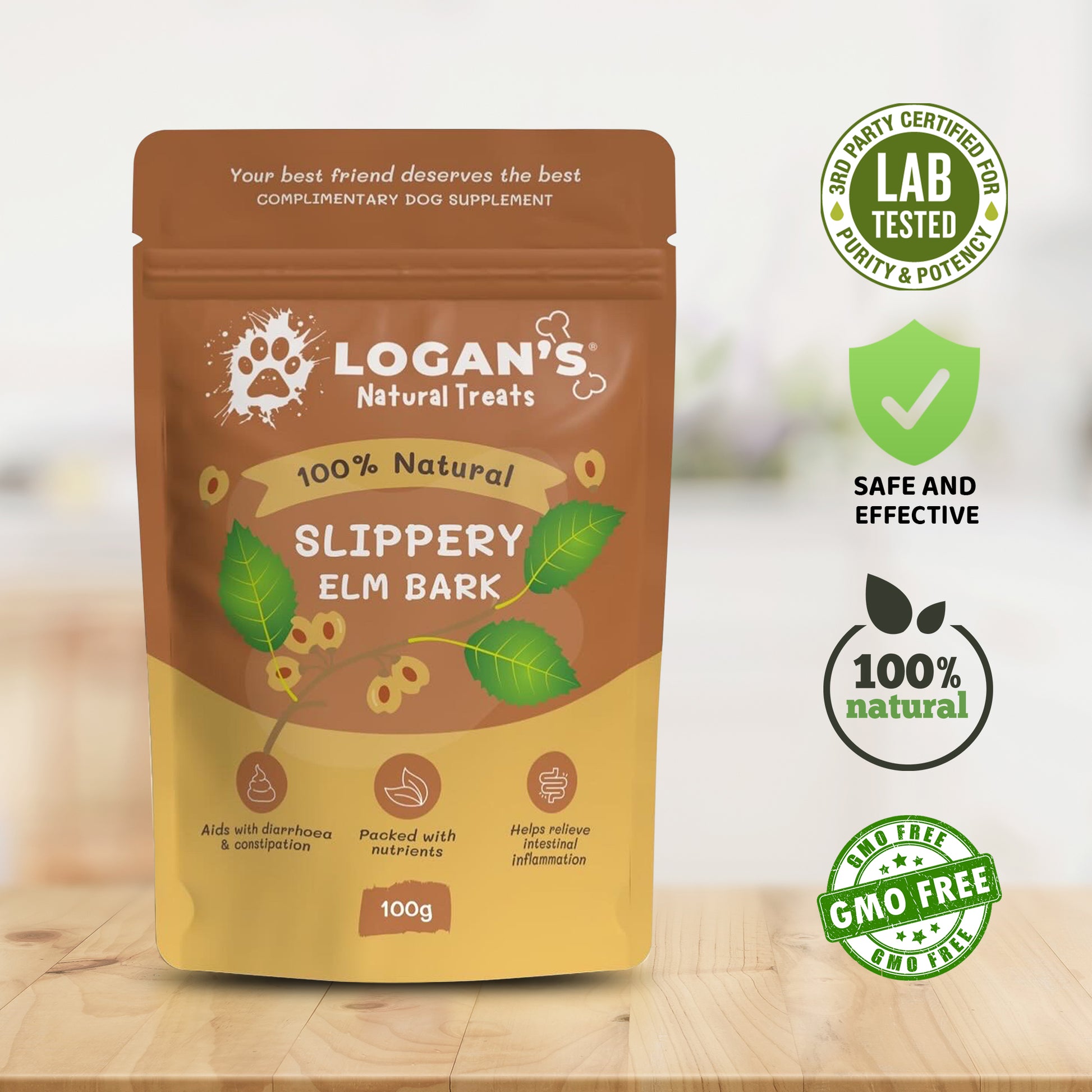 Logan's Slippery Elm Bark | Slippery Elm Bark | Logan’s Natural Treats