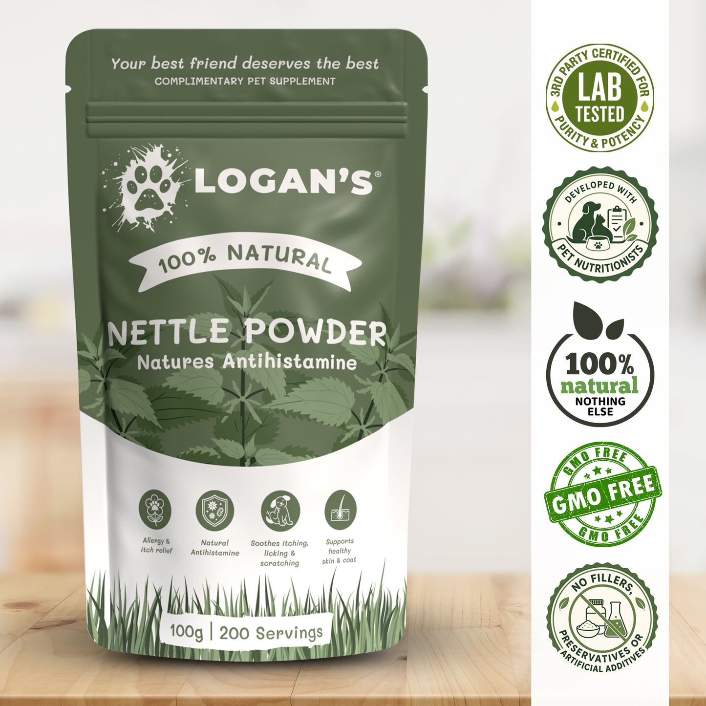 Nettle Powder – Natural Antihistamine for Dogs & Cats