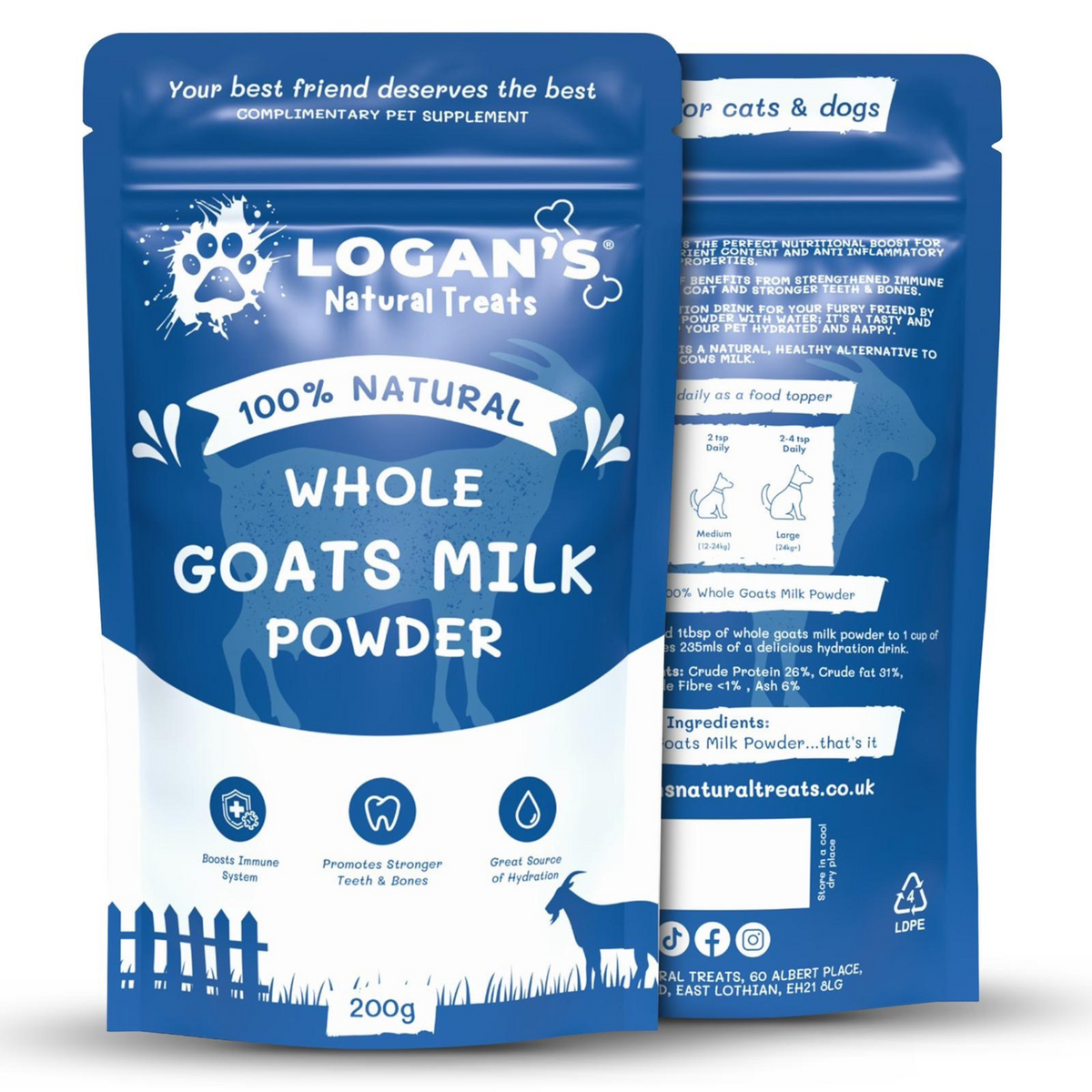 Goat’s Milk Powder for Pets – Trade Pet Supplement Supplier UK – Logan ...