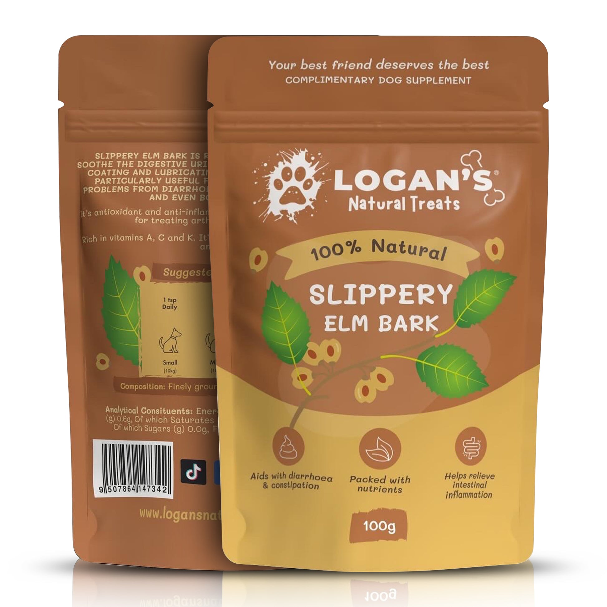 Logan's Slippery Elm Bark | Slippery Elm Bark | Logan’s Natural Treats